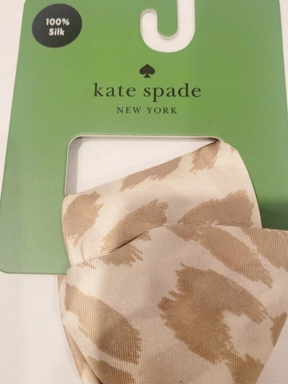 Kate Spade NWT Silk Scarf In A Modern Leopard Print NWT